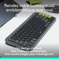 Miniatyrbild 2 av 6: Tangentbord - Trådlöst - Logitech - Pop Icon Keys - AZERTY - Grafit