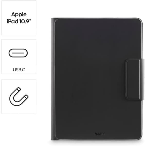 Hama Etui med Tangentbord för iPad Pro 11 2024 Bluetooth Tangentbord med Pekplatta, Stödfunktion, Magnetiskt Surfplattetui, etu