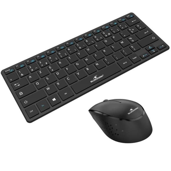 Keyboard Mouse Pack - BLUESTORK - MINI PACK - Trådlös - Kompakt - Svart