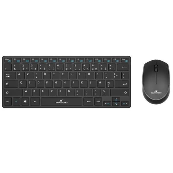 Keyboard Mouse Pack - BLUESTORK - MINI PACK - Trådlös - Kompakt - Svart