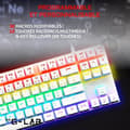 Miniatyrbild 4 av 4: Speltangentbord - The G-Lab - KEYZ MERCURY TKL - Mekanisk (röd switch) - Rainbow - Kabelansluten - Azerty - Svart