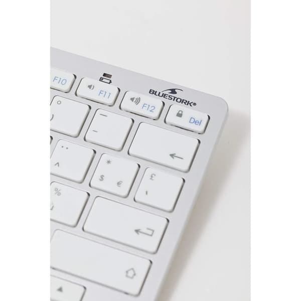 Bluetooth trådlöst tangentbord - BLUESTORK - MINI MAC - Kompakt - Mac kompatibel - Vit