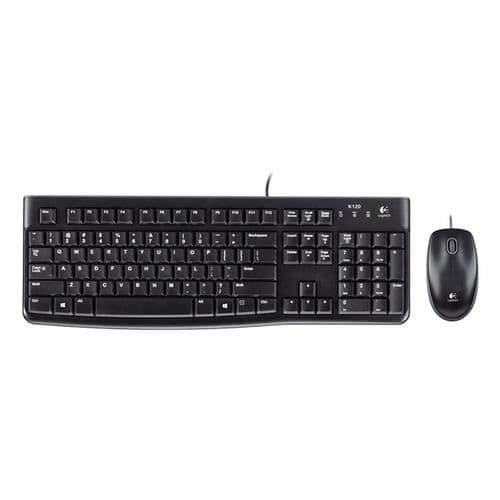 LOGITECH DESKTOP MK120 USB QWERTZ TYSK SVART (920-004958)