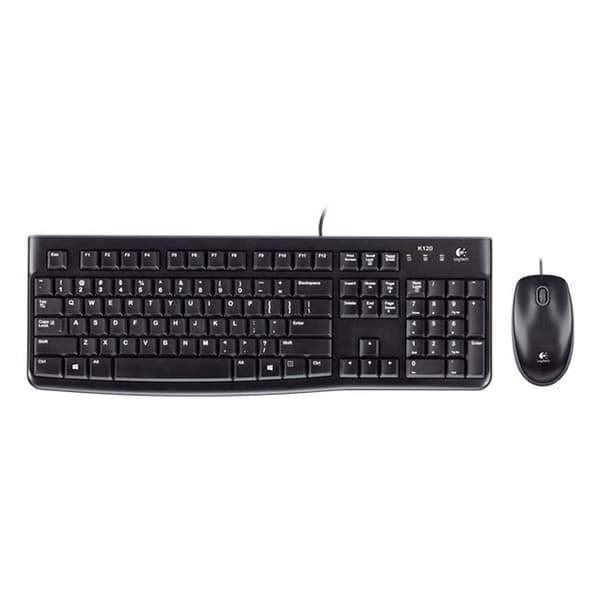 LOGITECH DESKTOP MK120 USB QWERTZ TYSK SVART (920-004958) Svart