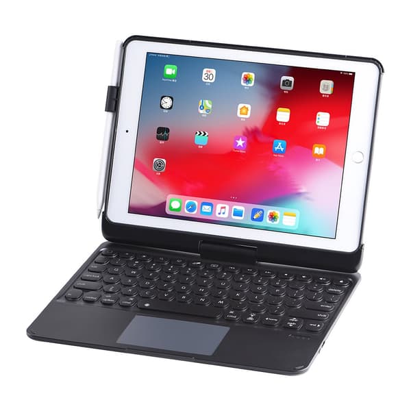 Klapcover og Bluetooth Tastatur Royal bailey Q5 til 2018&2017iPad/Pro9.7/Air2