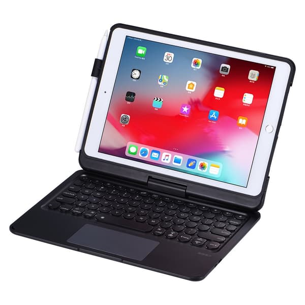 Klapcover og Bluetooth Tastatur Royal bailey Q7 til iPad 10.2(2021/2020/2019)/iPad Air 10.5/iPad Pro10.5
