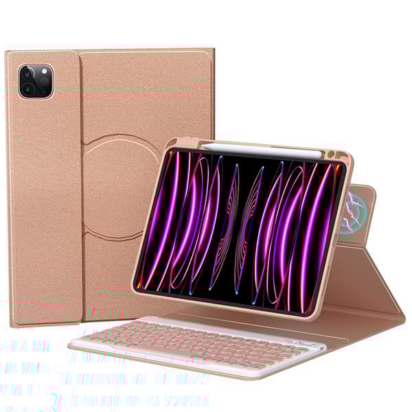 Kääntökansi ja Bluetooth näppäimistö Royal bailey HD11 för iPad Air5 10.9(2022)/iPad Air4 10.9(2020)/iPad Pro11(2022/2021/2020/2018)