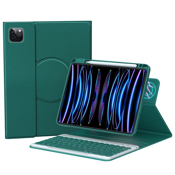 Kääntökansi ja Bluetooth näppäimistö Royal bailey HD11 för iPad Air5 10.9(2022)/iPad Air4 10.9(2020)/iPad Pro11(2022/2021/2020/2018)
