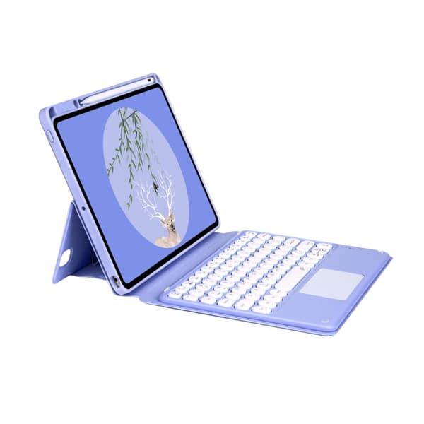 Vikbart fodral och Bluetooth Tangentbord Royal bailey SY12C för iPad 10.2(2021/2020/2019)/iPad Air 10.5/iPad Pro10.5