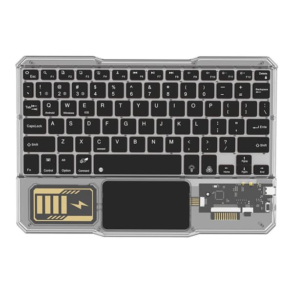 Vikbart fodral och Bluetooth Tangentbord Royal bailey JT-X510-1 för Samsung tab S9 FE 10.9" X510/S9 11" X710/S8 11" X700/S7 11" T870