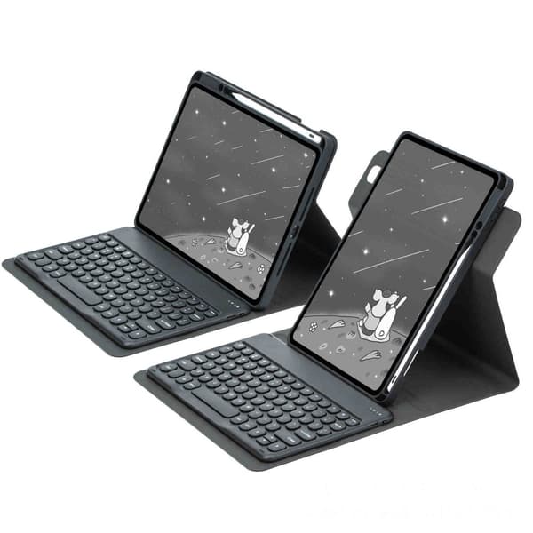 Vikbart fodral och Bluetooth Tangentbord Royal bailey PD-D12 för iPad 10.2(7th/8th/9th)/iPad Air 10.5/ Pro10.5