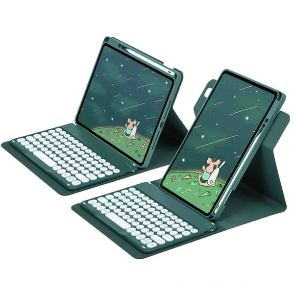Vikbart fodral och Bluetooth Tangentbord Royal bailey PD-D12 för iPad 10.2(7th/8th/9th)/iPad Air 10.5/ Pro10.5