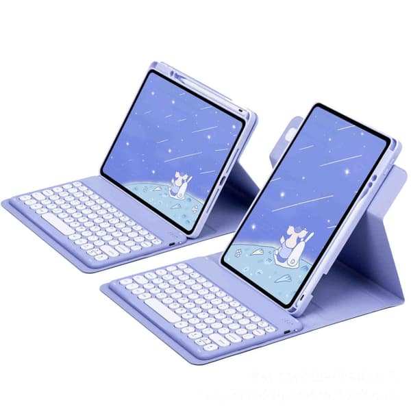 Vikbart fodral och Bluetooth Tangentbord Royal bailey PD-D12 för iPad 10.2(7th/8th/9th)/iPad Air 10.5/ Pro10.5