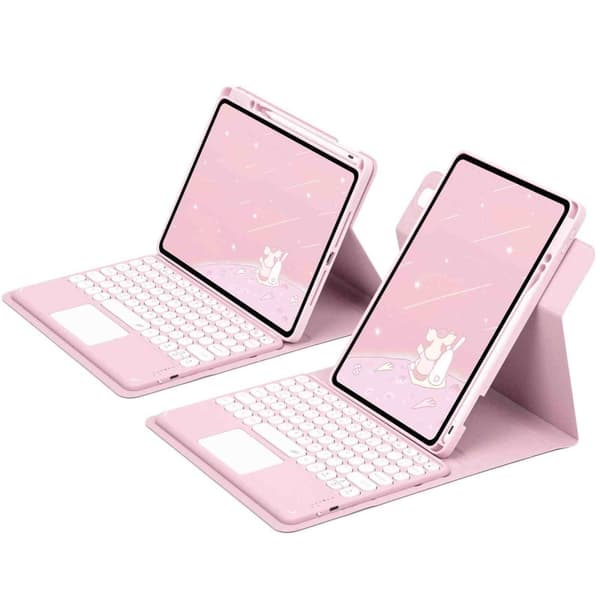 Vikbart fodral och Bluetooth Tangentbord Royal bailey PD-E12 för iPad 10.2(7th/8th/9th)/iPad Air 10.5/ Pro10.5