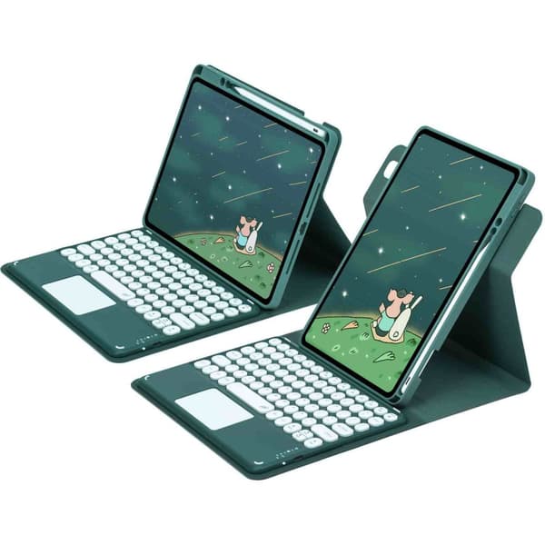 Vikbart fodral och Bluetooth Tangentbord Royal bailey PD-E12 för iPad 10.2(7th/8th/9th)/iPad Air 10.5/ Pro10.5