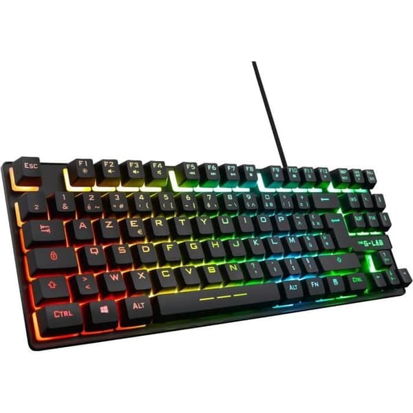 Speltangentbord - The G-Lab - KEYZ CESIUM TKL - RGB - Kabelanslutet - Azerty - Svart