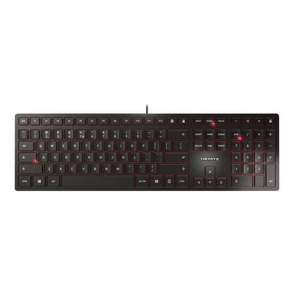 Clavier CHERRY KC 6000 Slim med USB-kabel svart - CHERRY SX nyckelomkopplare Svart
