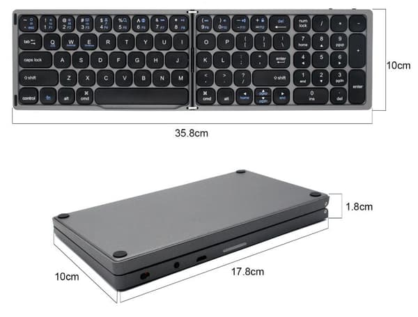 Bluetooth Tastatur Royal bailey FK328 Sammenklappelig