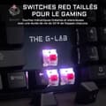Miniatyrbild 3 av 6: Speltangentbord - The G-Lab - KEYZ RUBIDIUM - Mekanisk (röd switch) - Handledsstöd - RGB - Trådbunden - Azerty - Svart