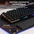 Miniatyrbild 4 av 6: Speltangentbord - The G-Lab - KEYZ RUBIDIUM - Mekanisk (röd switch) - Handledsstöd - RGB - Trådbunden - Azerty - Svart