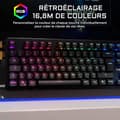 Miniatyrbild 2 av 6: Speltangentbord - The G-Lab - KEYZ RUBIDIUM - Mekanisk (röd switch) - Handledsstöd - RGB - Trådbunden - Azerty - Svart