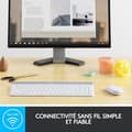 Miniatyrbillede 4 af 6: LOGITECH - MK470 Trådløst tastatur + musesæt - AZERTY - Hvid