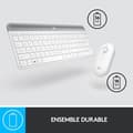 Miniatyrbillede 5 af 6: LOGITECH - MK470 Trådløst tastatur + musesæt - AZERTY - Hvid
