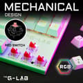 Miniatyrbild 2 av 2: Combo Gaming Mekaniskt Tangentbord TKL + Mus - THE G-LAB - COMBO MERCURY W - Vit