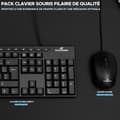 Miniatyrbild 6 av 6: Tangentbords- och muspaket - BLUESTORK - MEDIA OFFICE - Trådbunden - Azerty - Windows-kompatibel - Svart