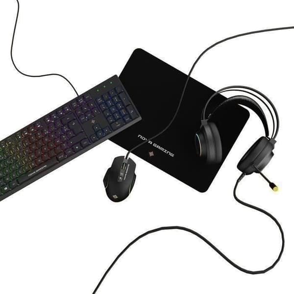 4-in-1 RGB-pelipakkaus - MOBILITY - Aquila - Näppäimistö + Kuulokkeet + Hiiri + Hiirimatto