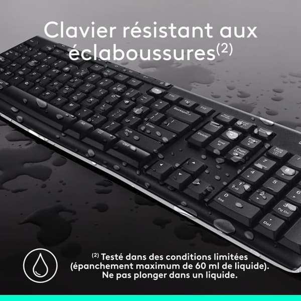 LOGITECH MK270 Mus- och tangentbordsset - Trådlös - QWERTY