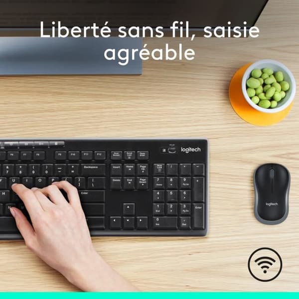 LOGITECH MK270 Mus- och tangentbordsset - Trådlös - QWERTY