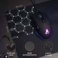 Miniatyrbillede 5 af 6: G-LAB COMBO HELIUM-tastatur FR Baggrundsbelyst ydeevne + Komfortmus + Høretelefoner + Skridsikker måtte