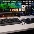 Miniatyrbillede 6 af 6: G-LAB COMBO HELIUM-tastatur FR Baggrundsbelyst ydeevne + Komfortmus + Høretelefoner + Skridsikker måtte