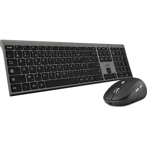 Tastatur + mus - BLUESTORK - trådløs - Grapheme - Sort - PACK-WL-PC-BK / FR