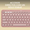 Miniatyrbild 3 av 11: Trådlöst Tangentbord Logitech K380s Rosa Qwerty Spanska