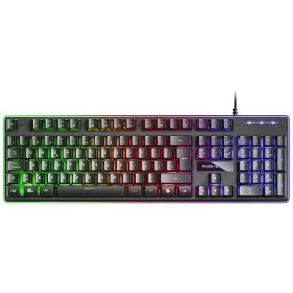Mars Gaming MCPEXES - H-Mech tangentbord + mus + RGB-headset + RGB-musmatta kombination - spanska