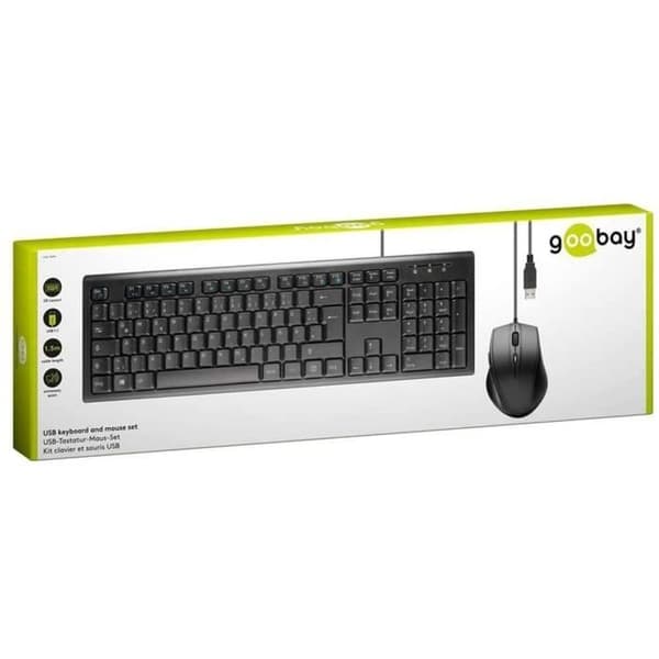 Goobay USB Tangentbord Mus Spel Tangentbord