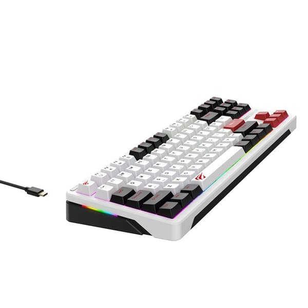 Spelklaviatur med RGB-ljus 1,8 m, 200 mA - Havit (KB902L) - Svart/Vit/Röd