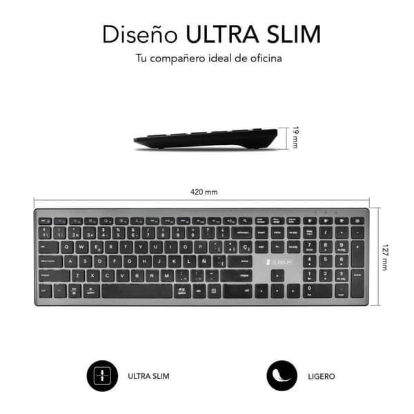 Näppäimistö Subblim SUBKB-2PUE201 Musta