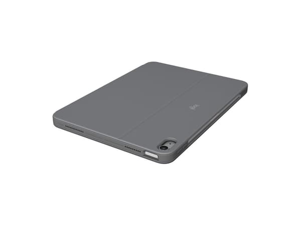 Logitech Combo Touch - Tastatur og folioveske - med styrepute - bakgrunnsbelyst - Apple Smart connector - AZERTY - Fransk - Oxford-grå - for Apple 11