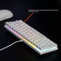 Miniatyrbild 5 av 6: 61 Beröringar - QWERTY - Spel Tangentbord - Mekaniskt Tangentbord - Brun Kontakt - 17 RGB Belysnings effekter, Anti-Ghosting, Vit