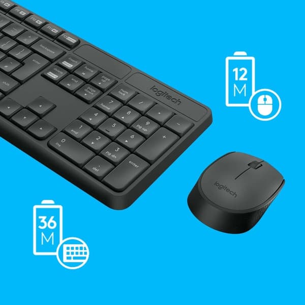 Trådlöst Tangentbord och Mus Logitech 920-007917 Grå