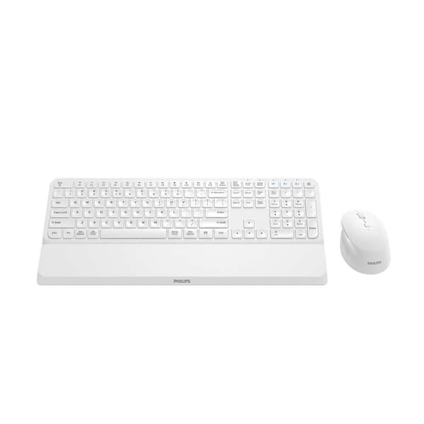 Mus og tastatur Philips SPT6607W/16 Hvid QWERTY