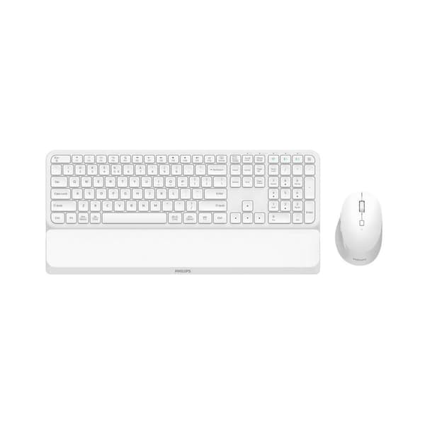 Mus og tastatur Philips SPT6607W/16 Hvid QWERTY