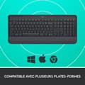 Miniatyrbild 6 av 6: Logitech Signature K650-tangentbord, fullt ergonomiskt trådlöst tangentbord med handledsstöd - grafit