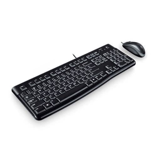 Logitech MK120, Standard, USB, Svart, Mus ingår