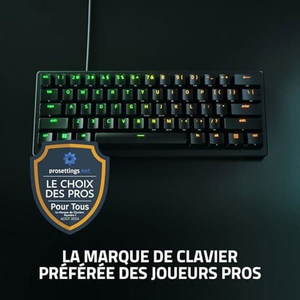 Razer Huntsman V3 Pro Mini (analoga switchar) - 60 % optiskt speltangentbord - Razer Snap Tap & Quick Release (switchar