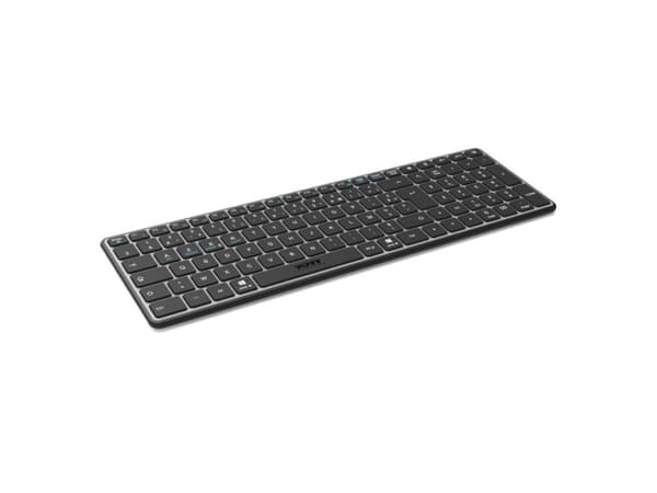 Port Designs 911002FR, Kabel & Trådlös, Trådlös RF + Bluetooth, AZERTY, Svart, Grå
