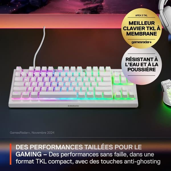 SteelSeries Apex 3 TKL (Vit)